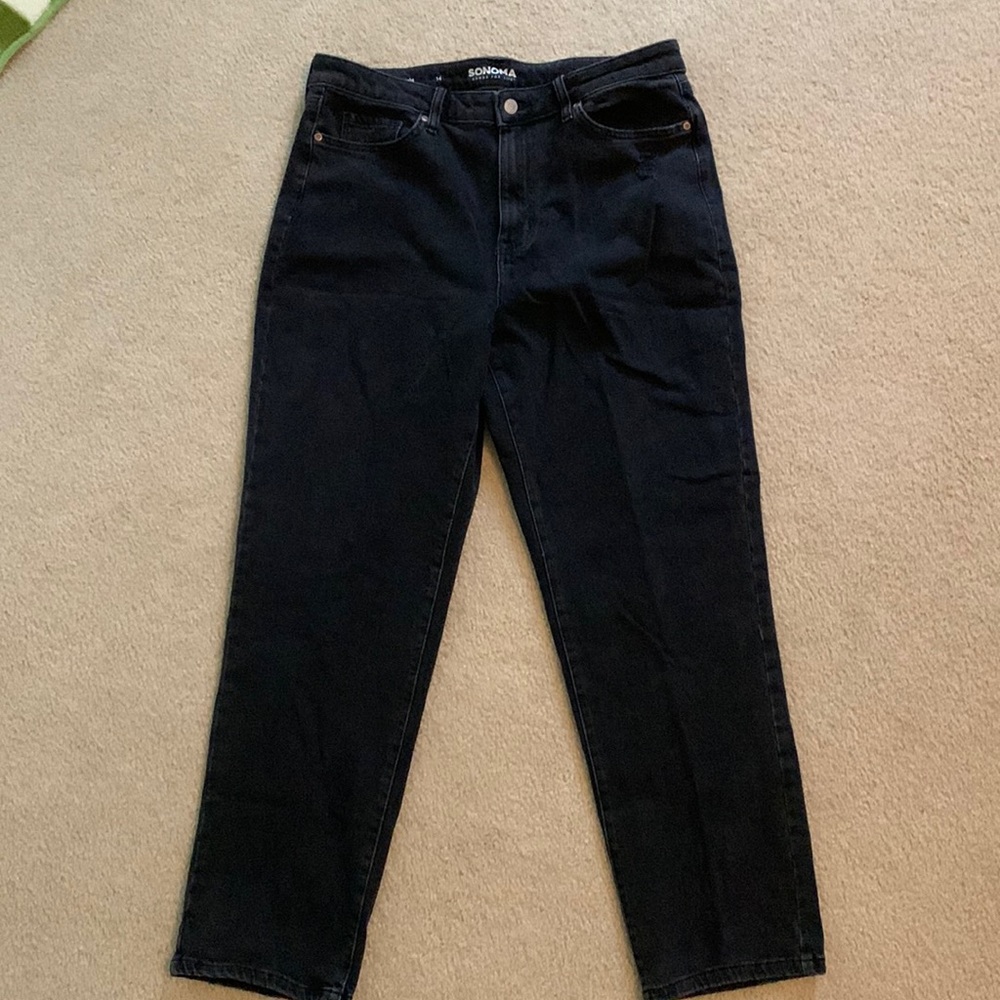 Sonoma good for life black straight leg jeans women’s size 14